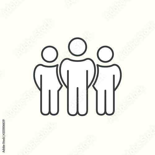 People Icon set in trendy flat style isolated on light background. Crowd signs. Person symbol for your infographics web site design  logo  app  UI. Vector illustration  EPS10.