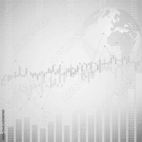 Financial data graph chart  vector illustration. Abstract background with graph chart finance. Business concept.