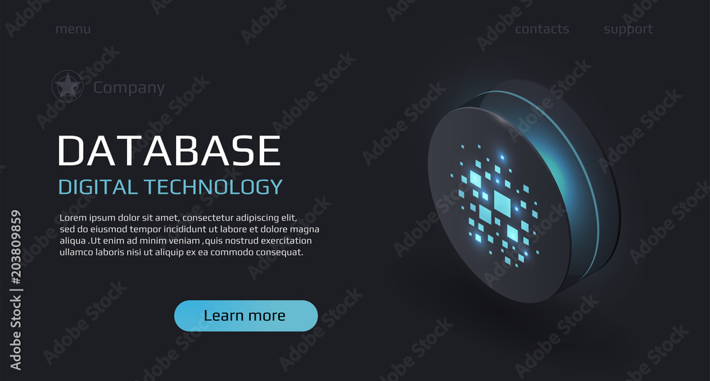 Naklejka premium Database concept vector