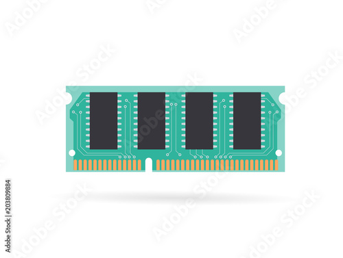 Random-access memory flat style