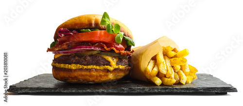Burger and french fries