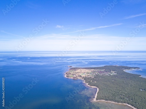Aerial view of Baltic sea coast