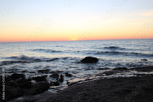 Sunrise on Lake Superior in the Fall