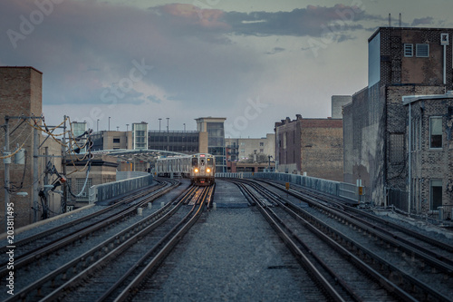 Train approaching viewer © Richard