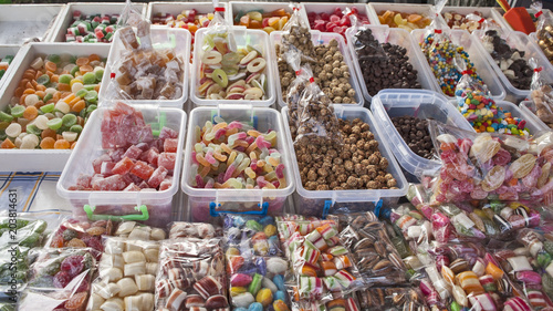 Various sweets and candies for sale