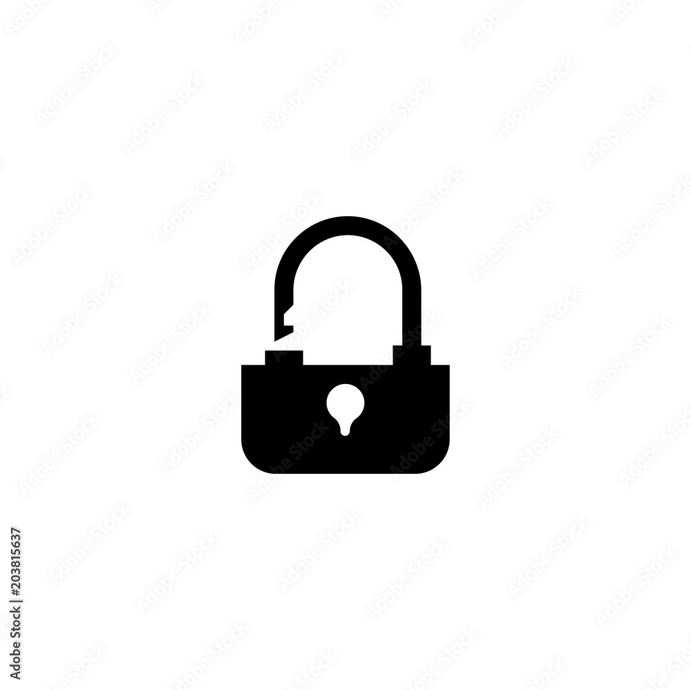unlock icon. sign design unlock icon. sign design