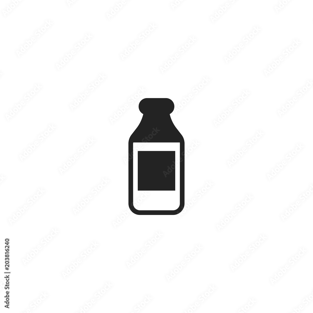 milk bottle icon. sign design