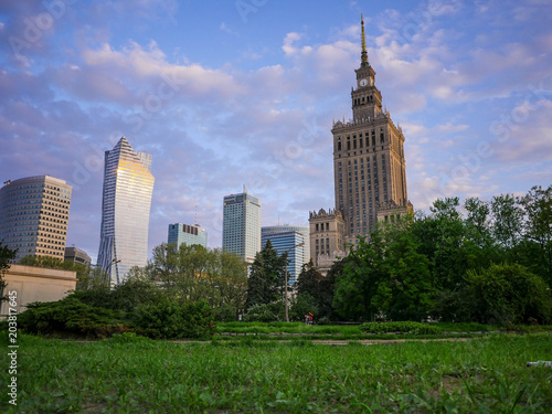 Warsaw, Palace of Culture in the morning