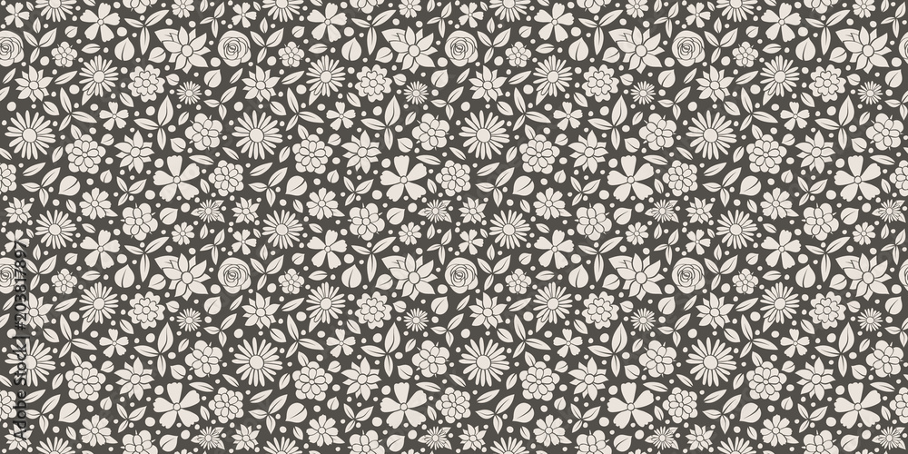 Stylish floral pattern - wrapping paper. Vector.