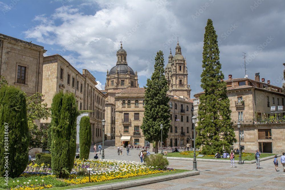 Salamanca, Spain; 05 06 2018: Paisaje urbano del centro de Salamanca, visto desde la Catedral, España