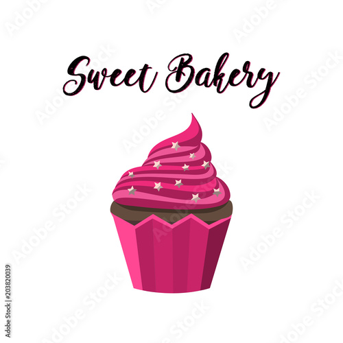 Logo for the sweet shop, sweet bakery. Vector