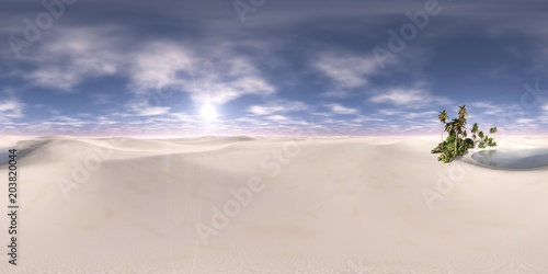 HDRI map. Environment map. Equirectangular projection. Spherical panorama. landscape.sandy desert.  