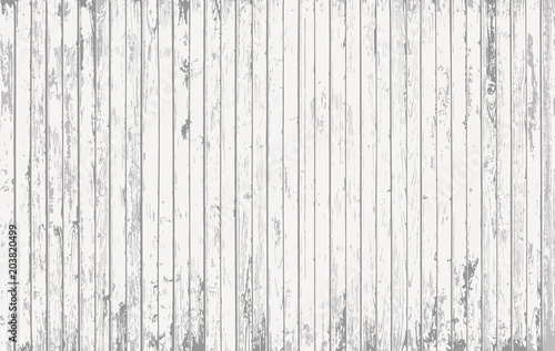 White wooden planks, table, floor surface. Cutting chopping board. Wood texture. Vector illustration