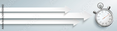 3 Arrows Stopwatch Header