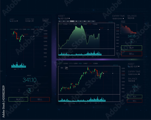 HUD. Radar screen.circle infographic interface screen monitor radar set web elements. Technology background. 