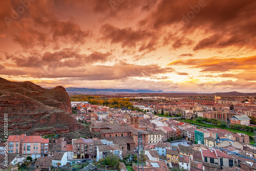 Cityscape of the town of Najera, La Rioja, Spain. photo