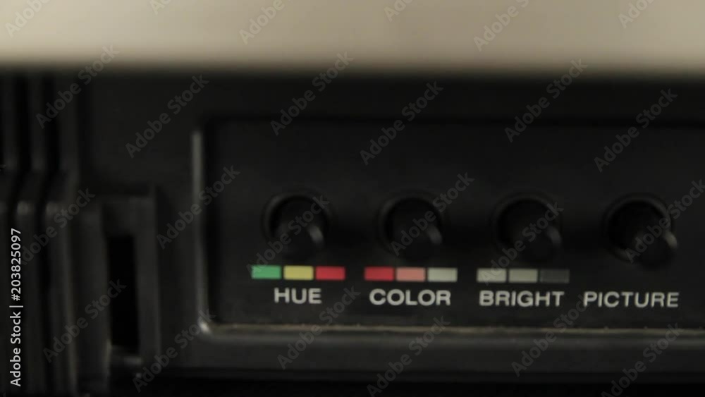 Isolated old television turning on Isolated old television turning on