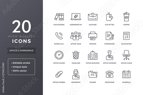 Office Line Icons