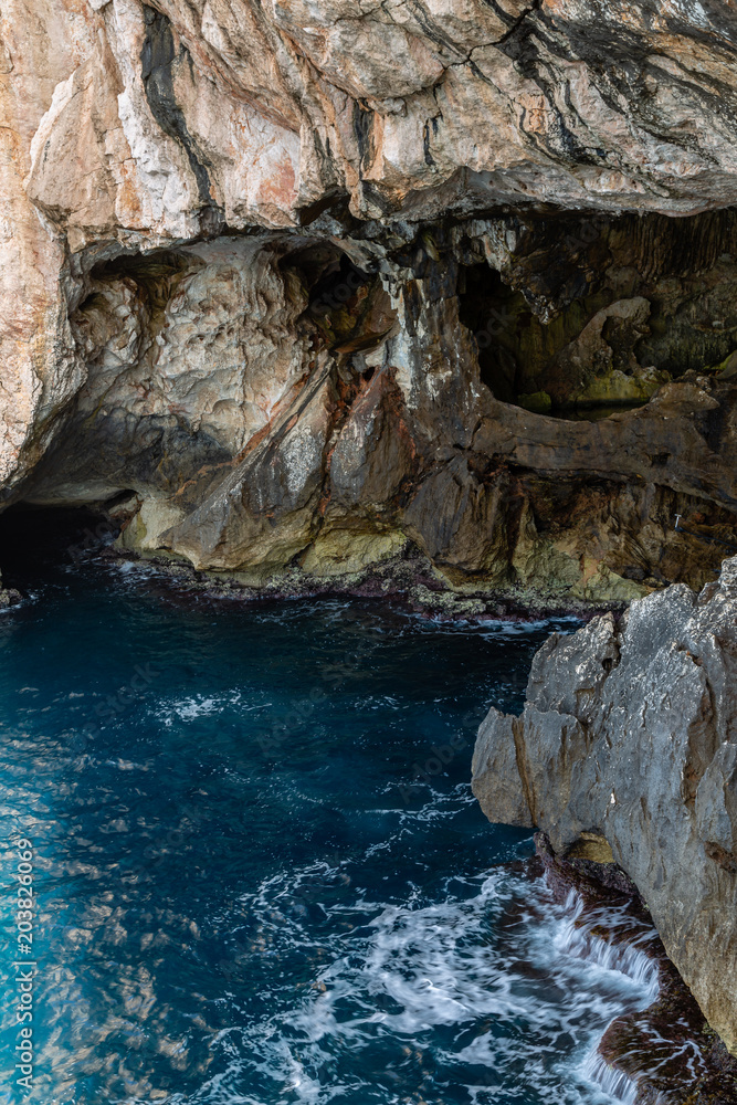 At the entrance to Neptune's cave, Sardinia