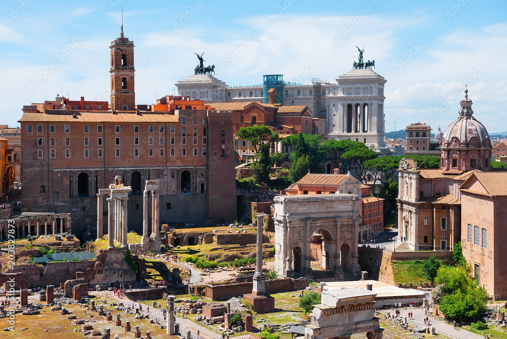 Ancient ruins Roman Forum
