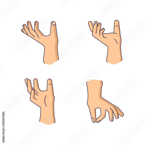 gestures of human hands