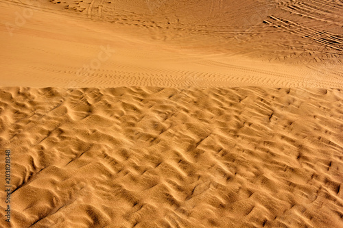 Sands of the Sahara desert, sand waves, barkhans