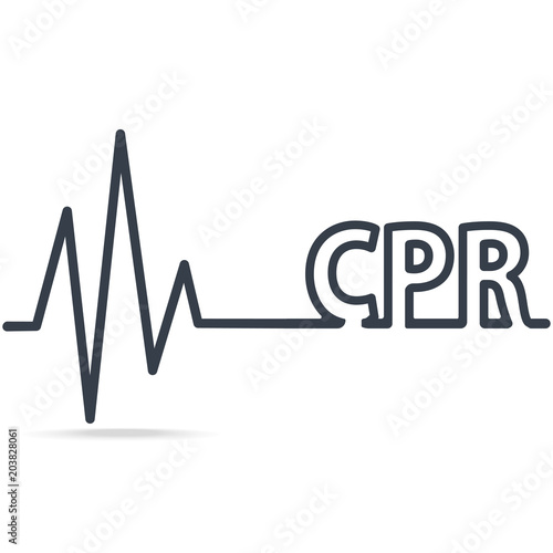 CPR, Cardiopulmonary resuscitation, simple line icon. Medical sign icon