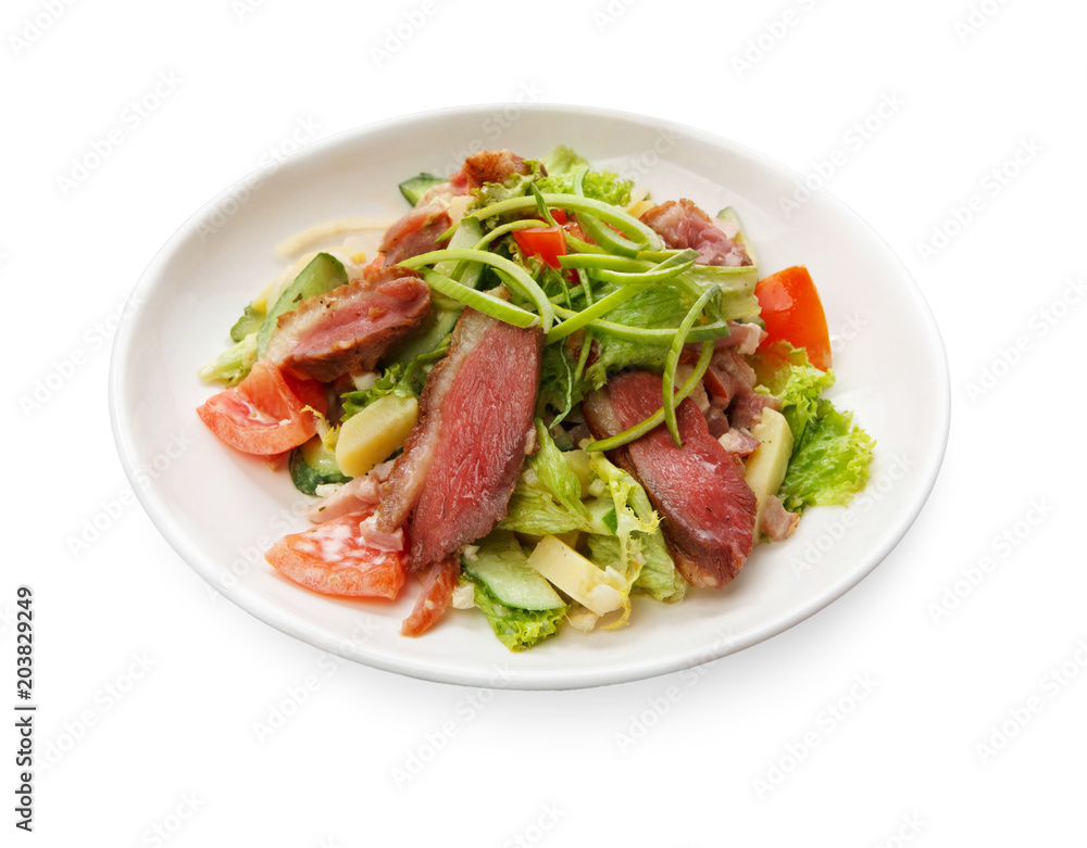 Salad isolated on white background
