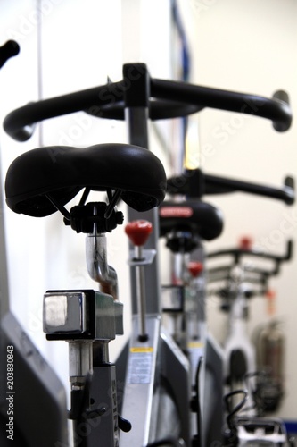 exercise bike pedal in a gym