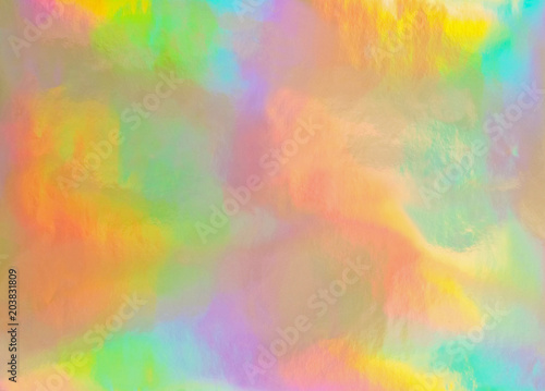 Holographic paper  rainbow silver textured background. 