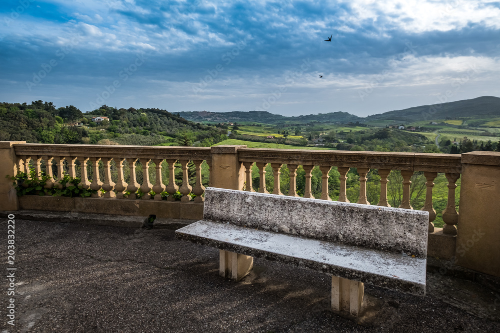 Bibbona in the Val di Cecina, Livorno, Tuscany, Italy - Panoramic view Bibbona in the Val di Cecina, Livorno, Tuscany, Italy - Panoramic view