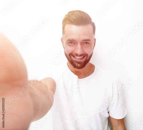 closeup.happy young man