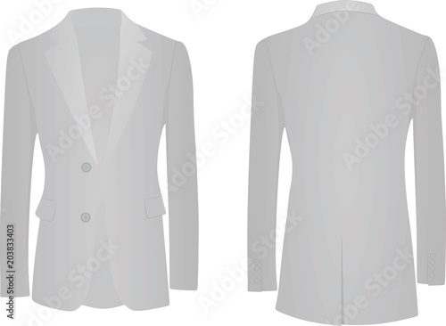 Grey tuxedo. vector illustration 