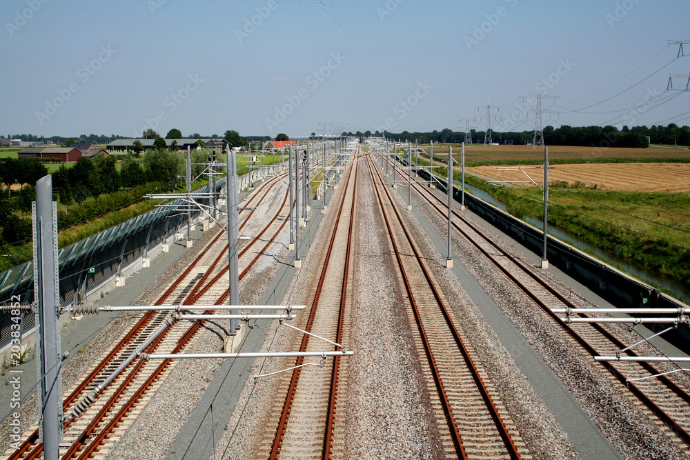 Railway trace The Betuwe lijn or track