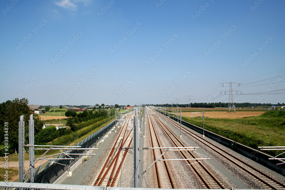 Railway trace The Betuwe lijn or track