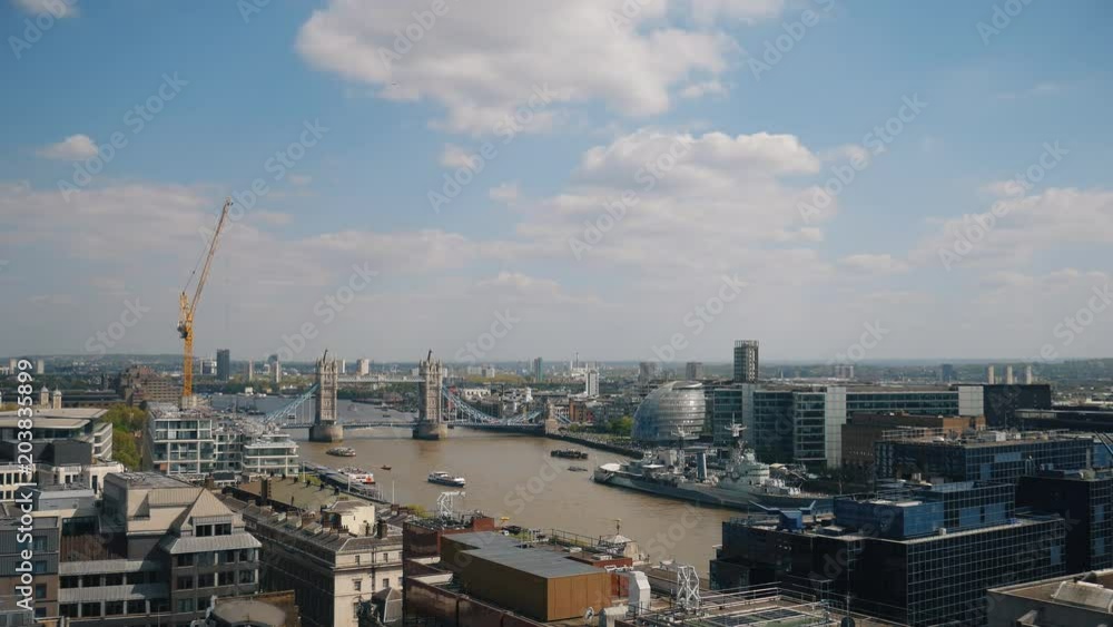 View of the Tower Bridge. London. View of the Tower Bridge. London.