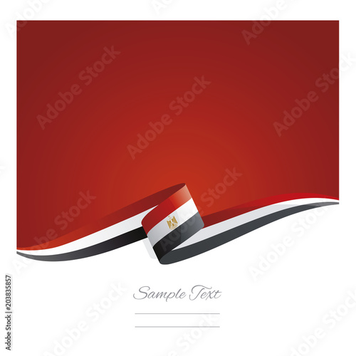New abstract Egypt flag ribbon