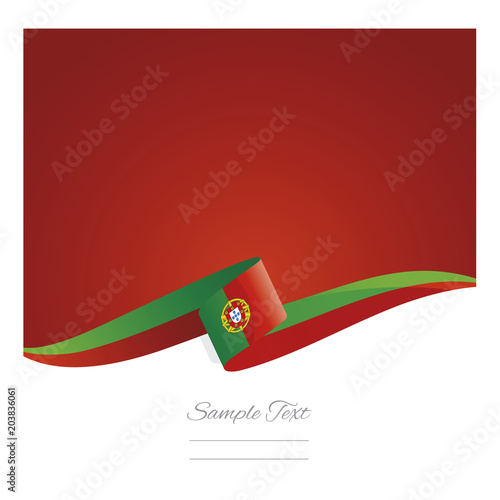New abstract Portugal flag ribbon