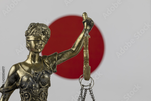 Human Rights Act and Justice Concept , Japan Flag photo