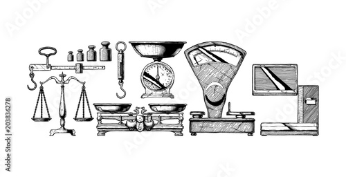Set of weighing scales