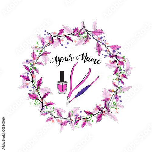 Vector logo for the nail studio