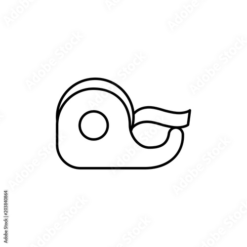 scotch tape line vector black icon