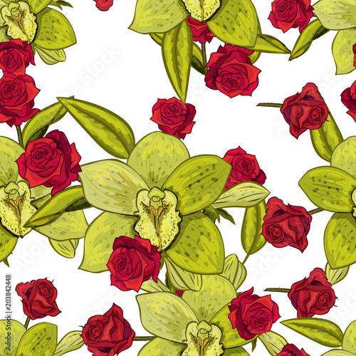 vector seamless flower pattern for cards  textiles  backgrounds