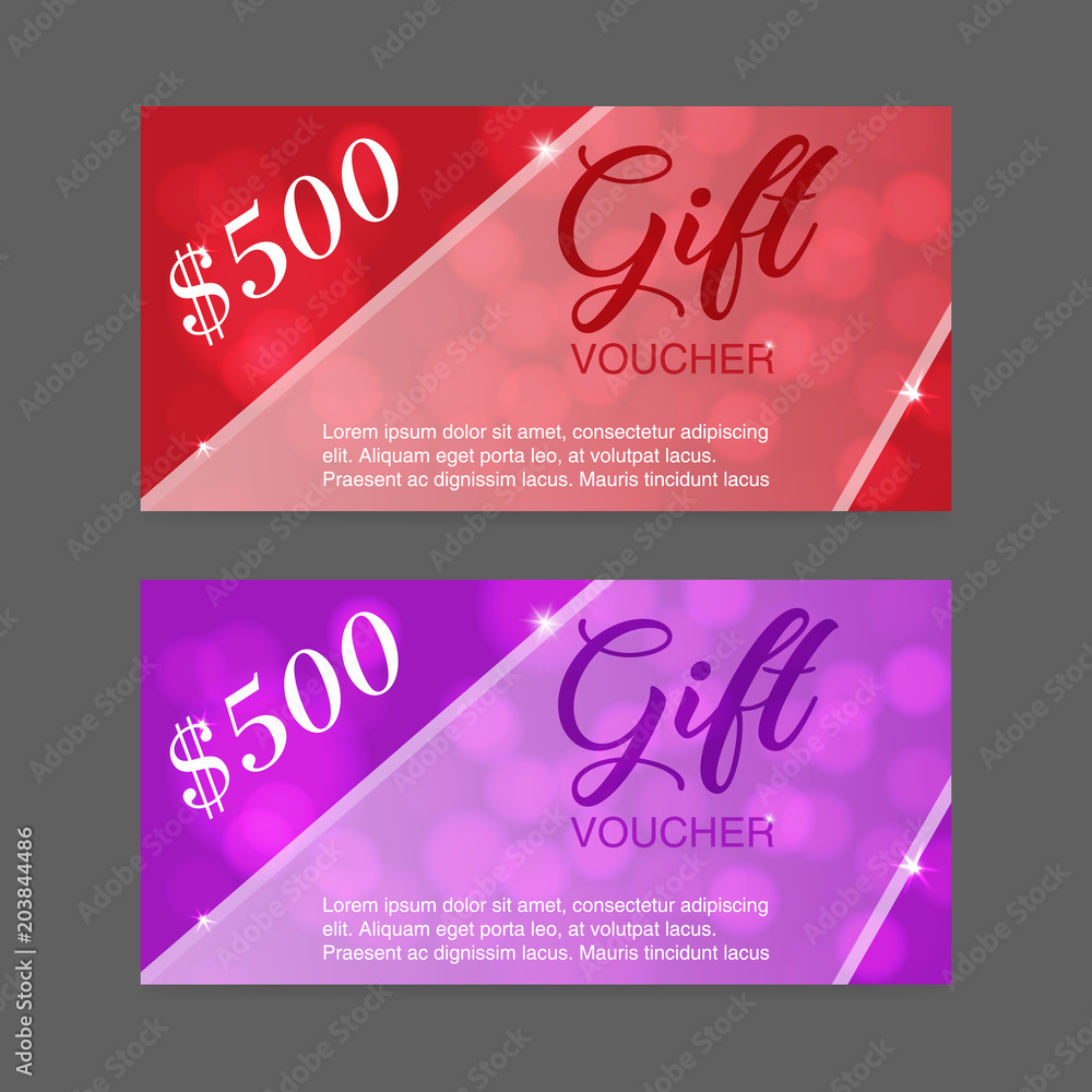 Gift Voucher Template colorful with Your Business design,certificate. Background for coupon clean and modern pattern. 