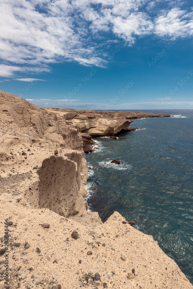Tajao landscape, volcanic coastline in south Tenerife island, Canary islands, Spain. Tajao landscape, volcanic coastline in south Tenerife island, Canary islands, Spain.