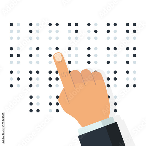 English Braille alphabet. Vector