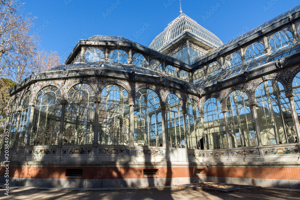 Crystal Palace in The Retiro Park  in City of Madrid, Spain
