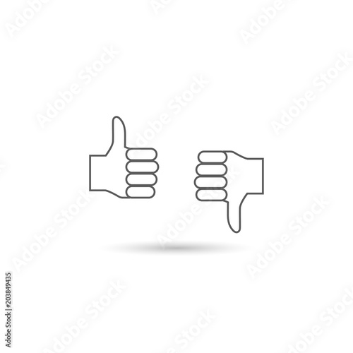 Thumb up thumb down icon