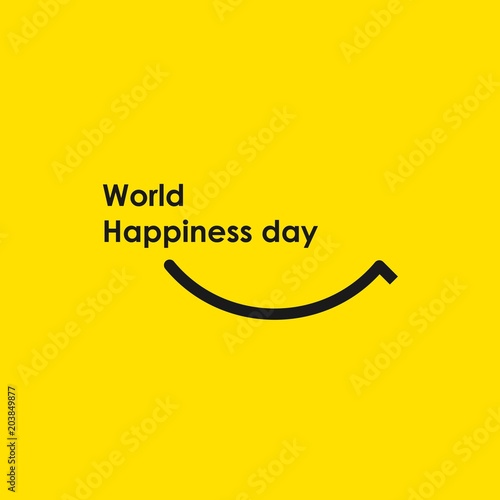 World Happiness Day Vector Template Design Illustration