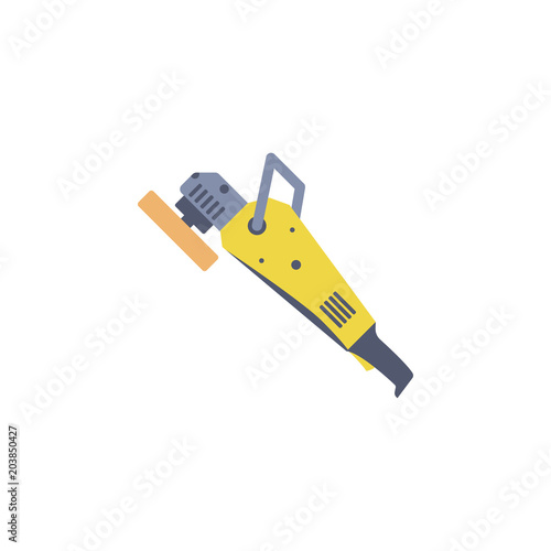 colored polishing machine illustration. Element of construction tools for mobile concept and web apps. Detailed polishing machine illustration can be used for web and mobile
